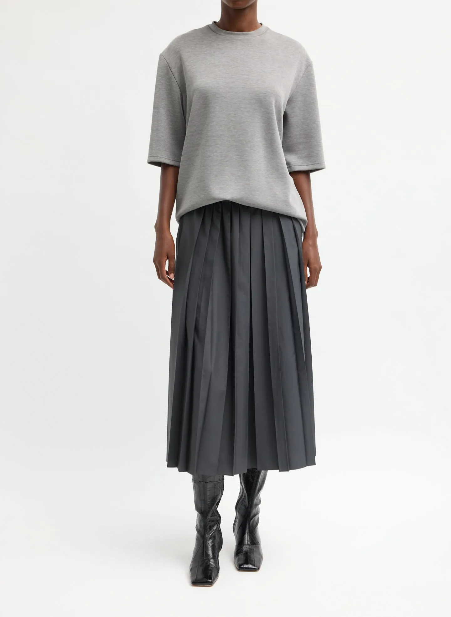 Nylon Pleated Pull On Skirt sold by Tibi product image thumbnail 5