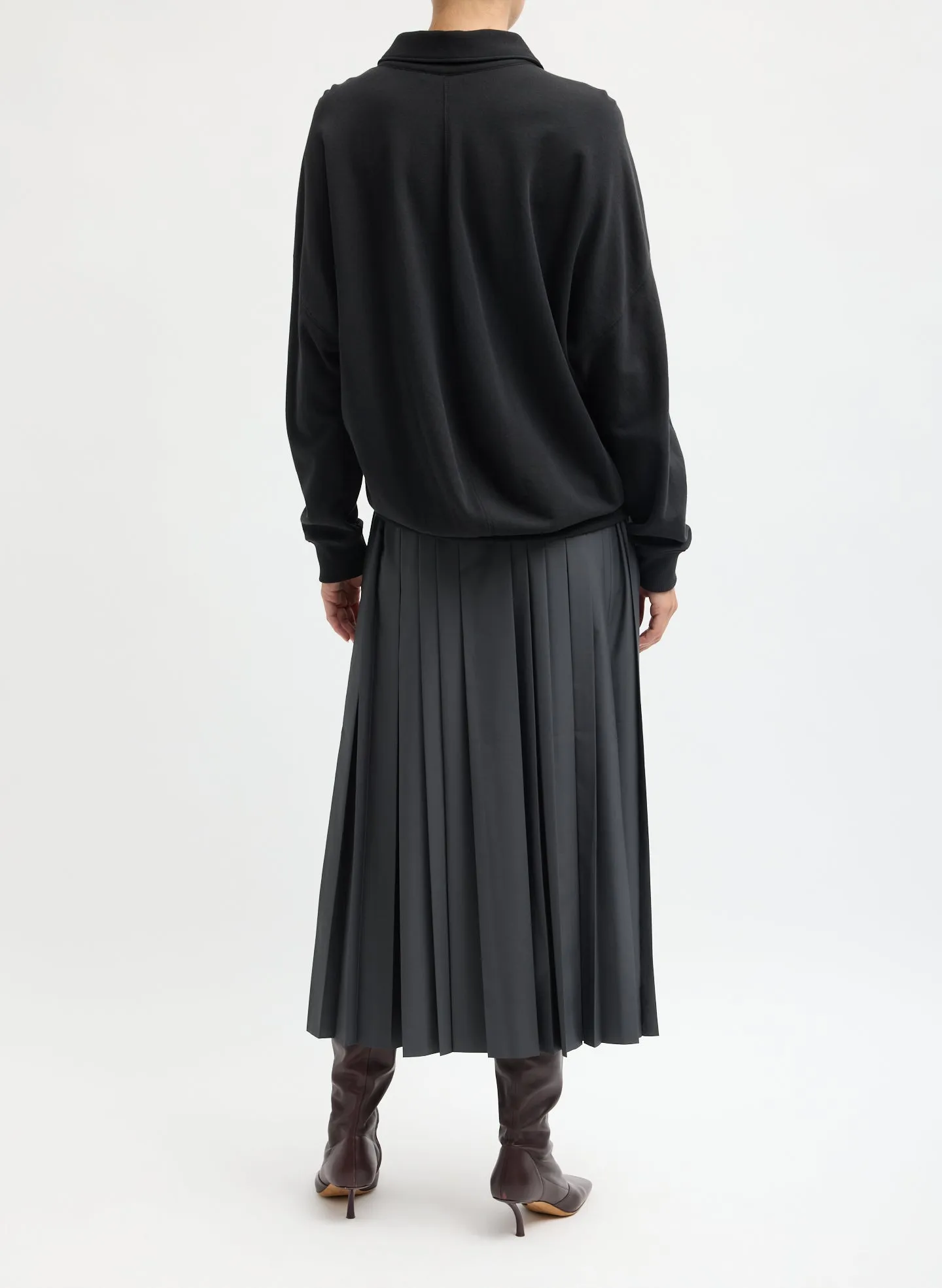 Nylon Pleated Pull On Skirt sold by Tibi product image thumbnail 3