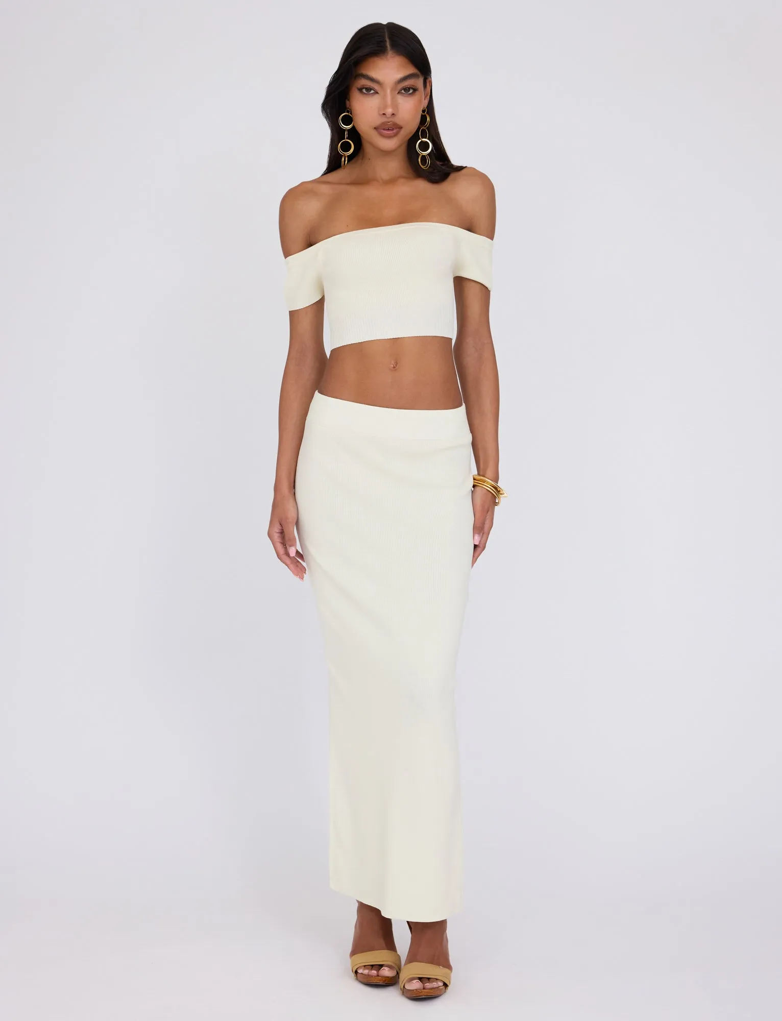 LEDGER SKIRT - WHITE : CREAM sold by Tiger Mist product image thumbnail 2