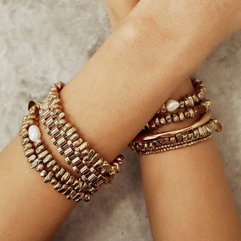 Arms Of Eve Dhalia Gold Bracelet - Gold sold by Tigerlily