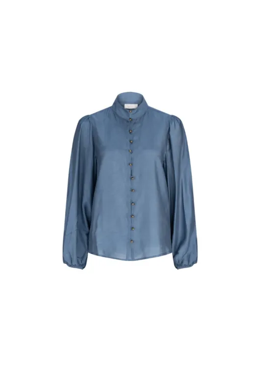 Ramona Ramona Blouse - Blue Shadow sold by Tigerlily