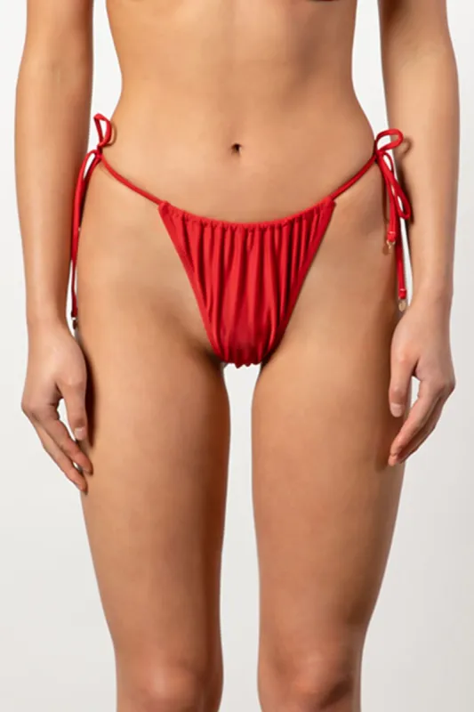 Tigerlily High Argentina Bikini Bottom - Haute Red sold by Tigerlily