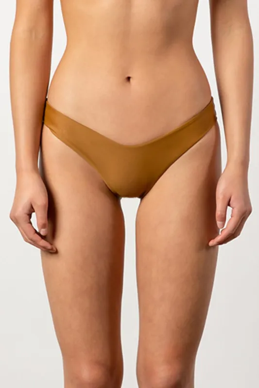 Tigerlily Niki Bikini Bottom - Bronze sold by Tigerlily