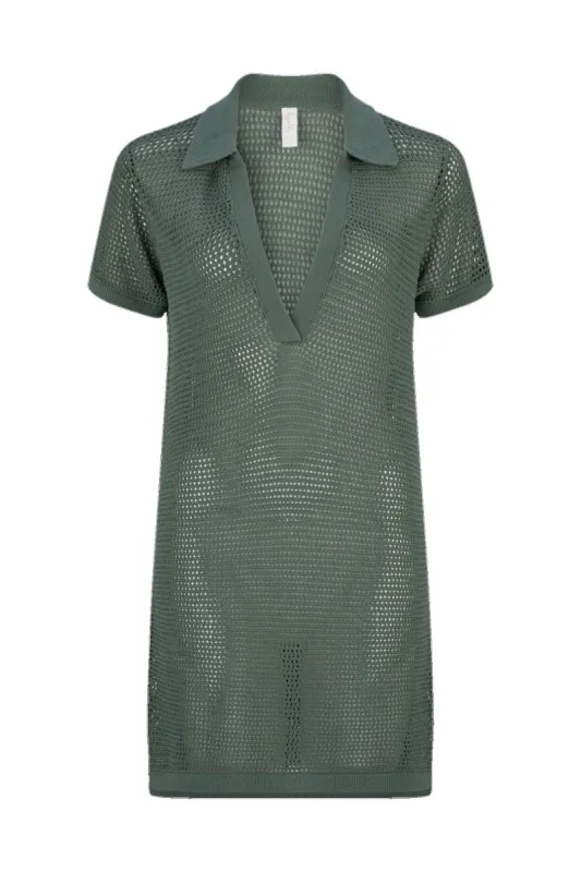 Lotus Cora Knit Mini Dress - Sage sold by Tigerlily
