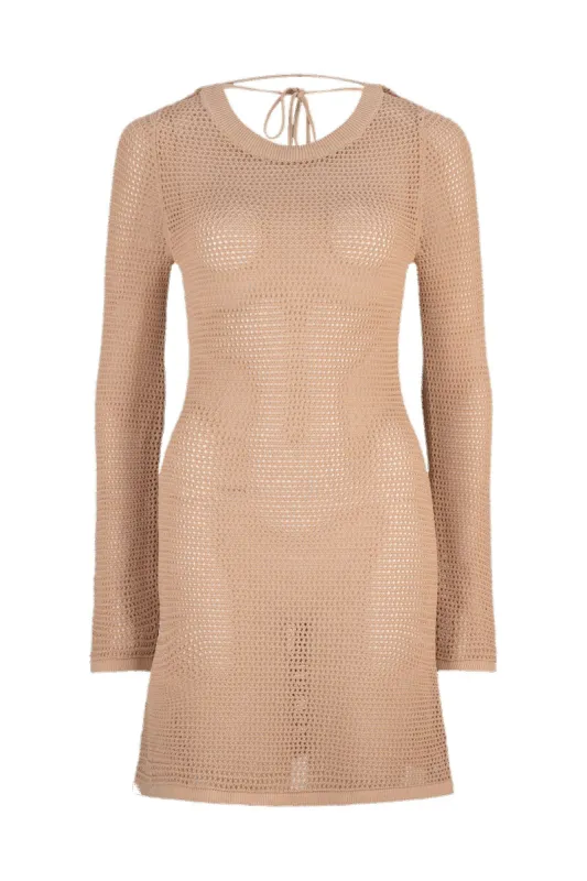 Lotus Adelina Mini Dress - Latte sold by Tigerlily