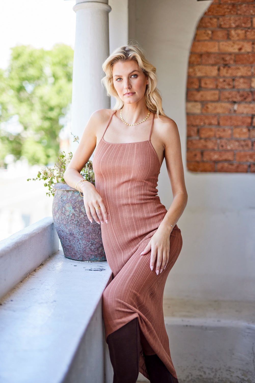 Calypso Blossom Midi Dress - Rust sold by Tigerlily product image thumbnail 3