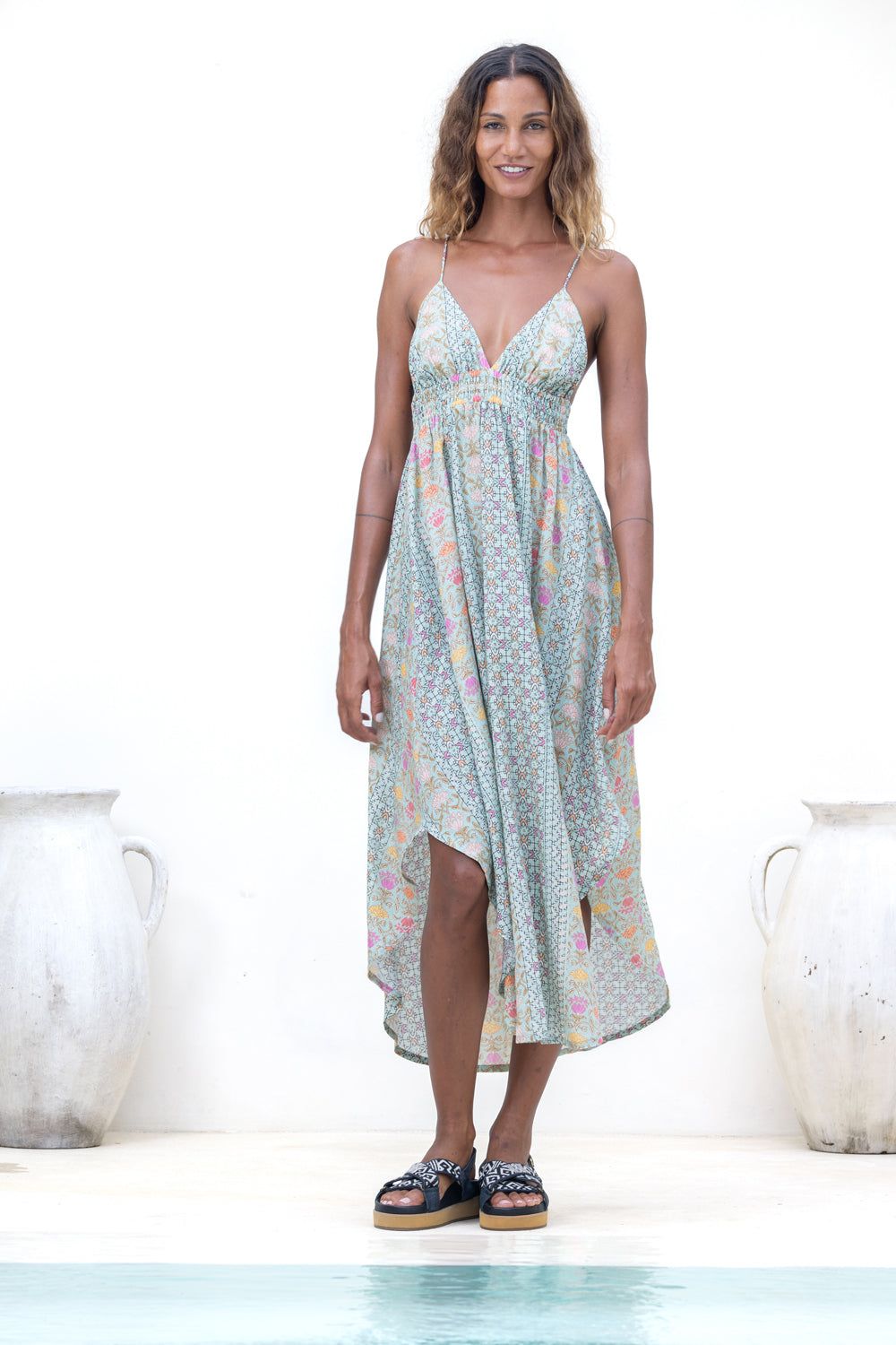 Rosalie Gloria Maxi Dress - Sage Blossom sold by Tigerlily