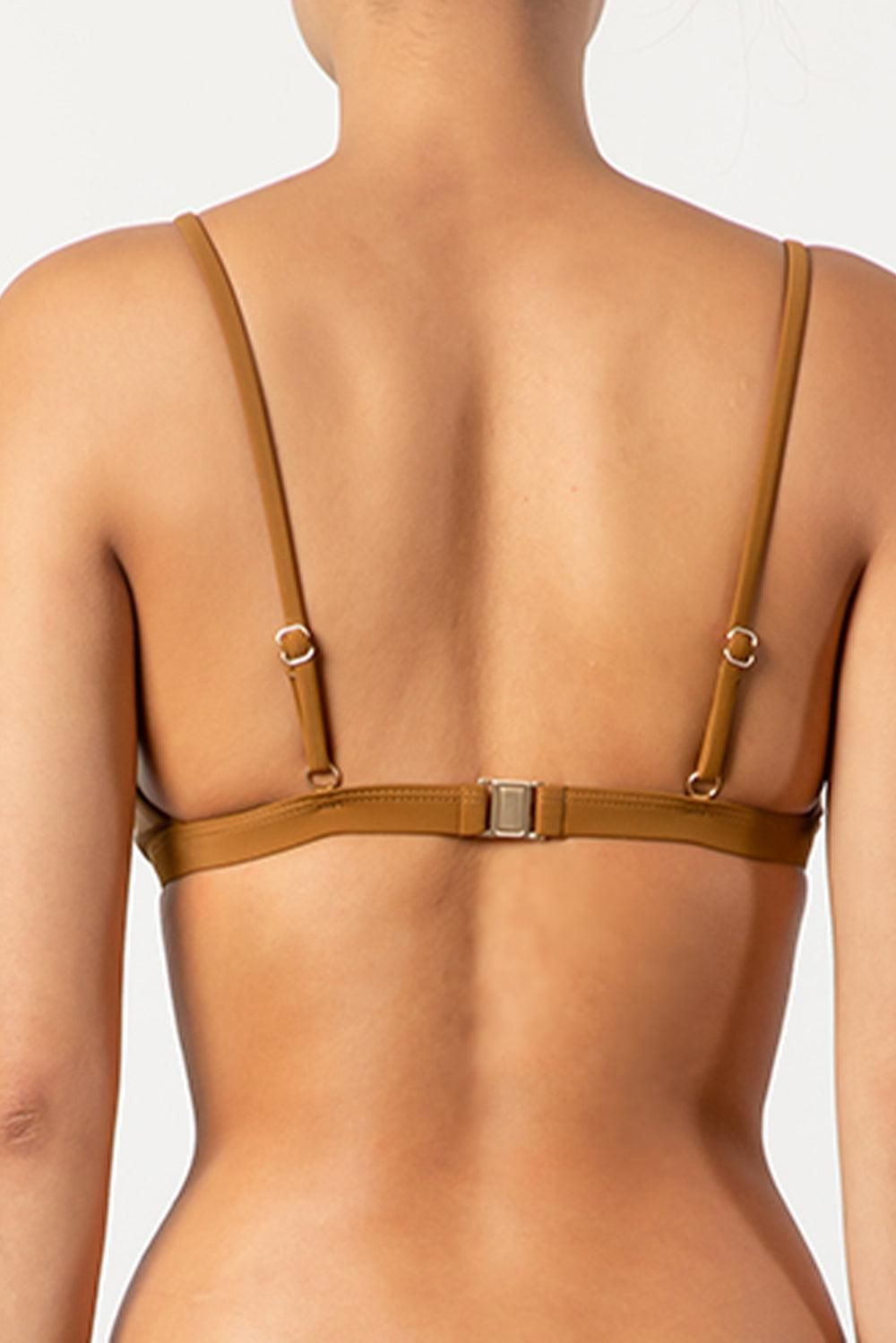 Tigerlily Jenna Tri Bikini Top - Bronze sold by Tigerlily product image thumbnail 2