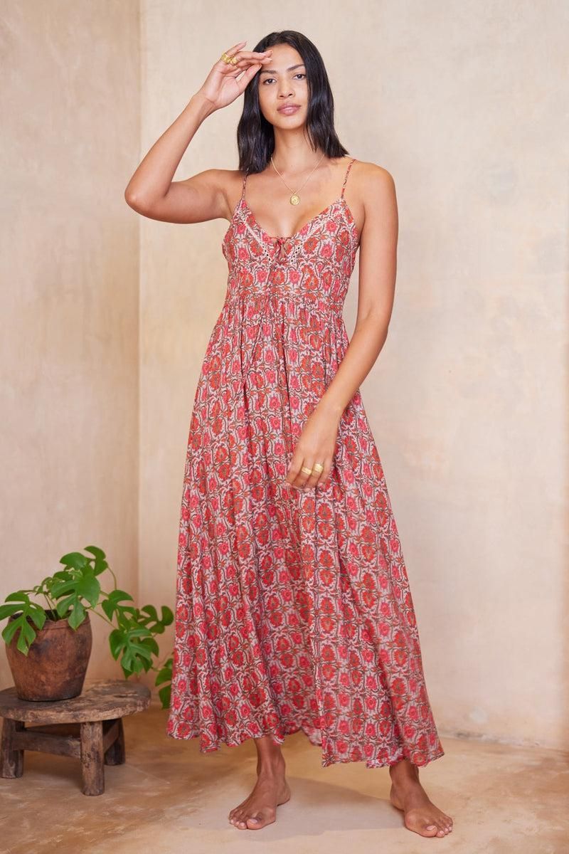 Eliza Teja Maxi Dress - Beige Ornate sold by Tigerlily product image thumbnail 2