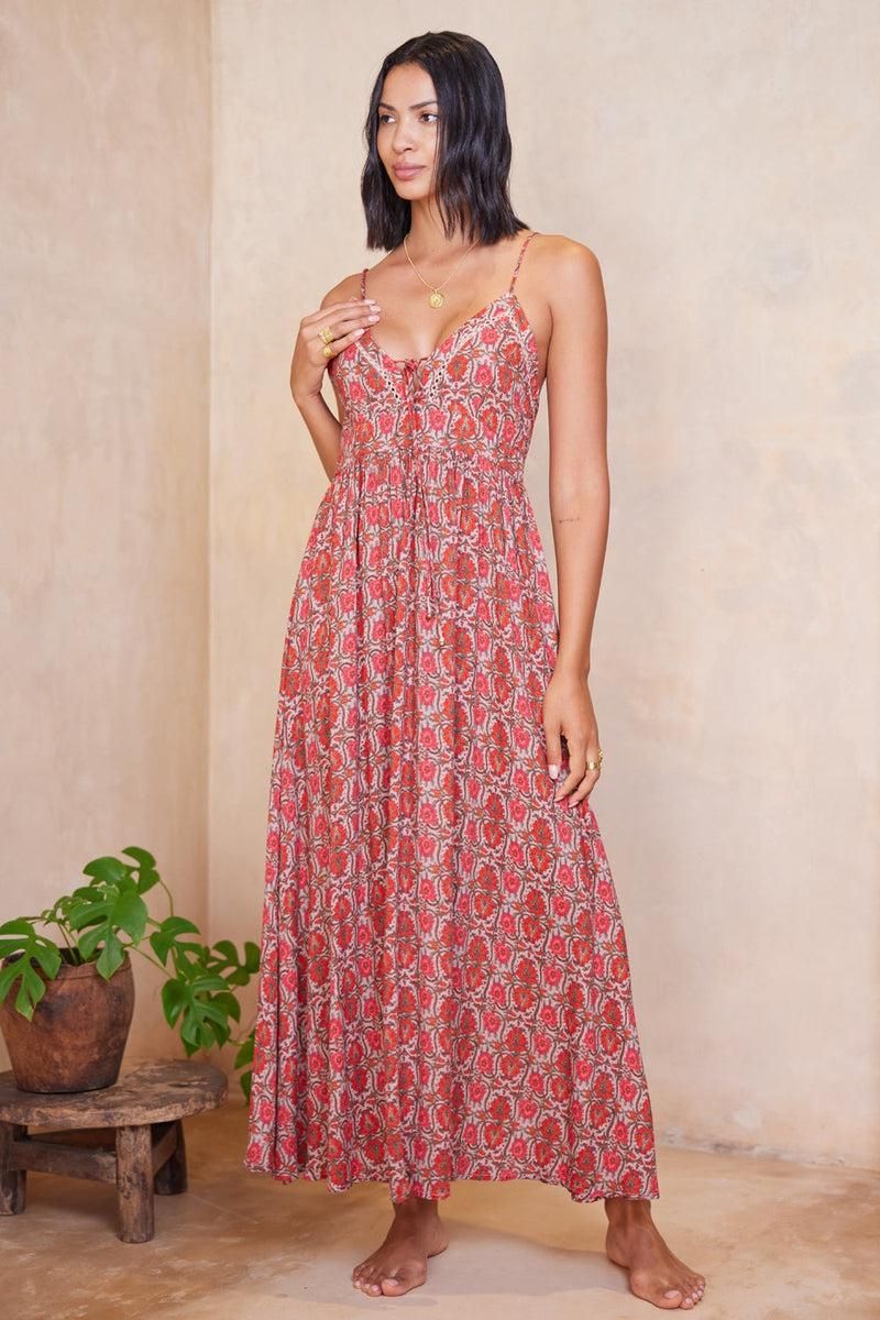 Eliza Teja Maxi Dress - Beige Ornate sold by Tigerlily product image thumbnail 4