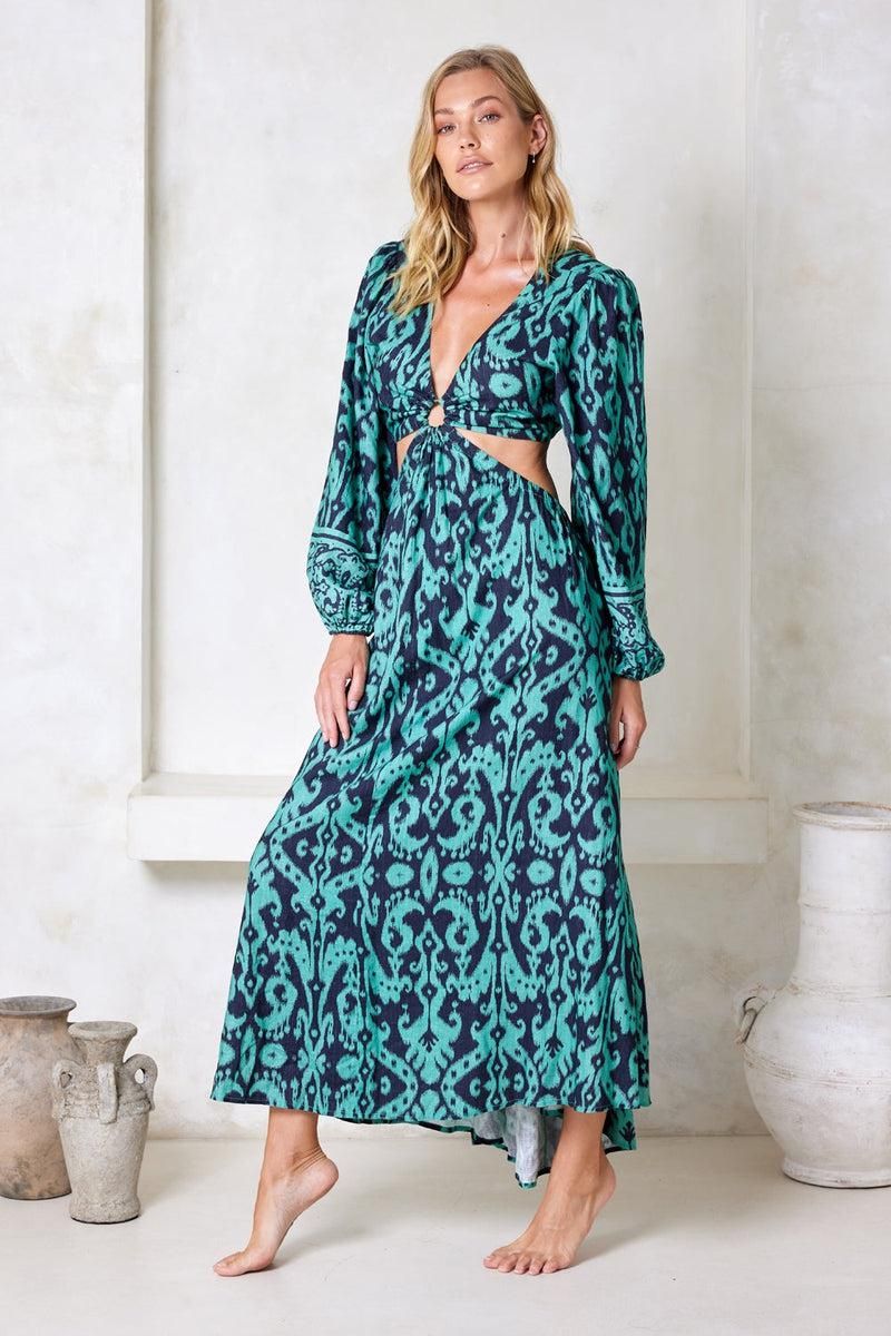 Kiriana Greta Maxi Dress - Juniper sold by Tigerlily product image thumbnail 6
