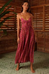 Eliza Teja Maxi Dress - Pink Ornate sold by Tigerlily