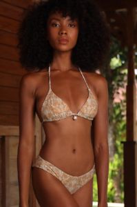 Ophelia High Tiger Reversible Bikini Bottom - Sky Blue Peacock X Leopard sold by Tigerlily