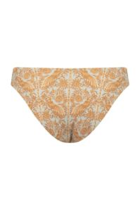 Ophelia High Tiger Reversible Bikini Bottom - Sky Blue Peacock X Leopard sold by Tigerlily