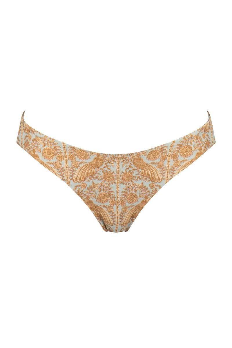 Ophelia High Tiger Reversible Bikini Bottom - Sky Blue Peacock X Leopard sold by Tigerlily product image thumbnail 2