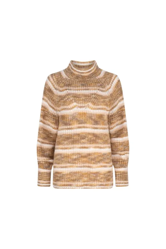 Olympia Coco Sweater - Latte Stripe made by Tigerlily