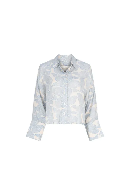Nosara Finley Cropped Shirt - Nosara Paisley sold by Tigerlily