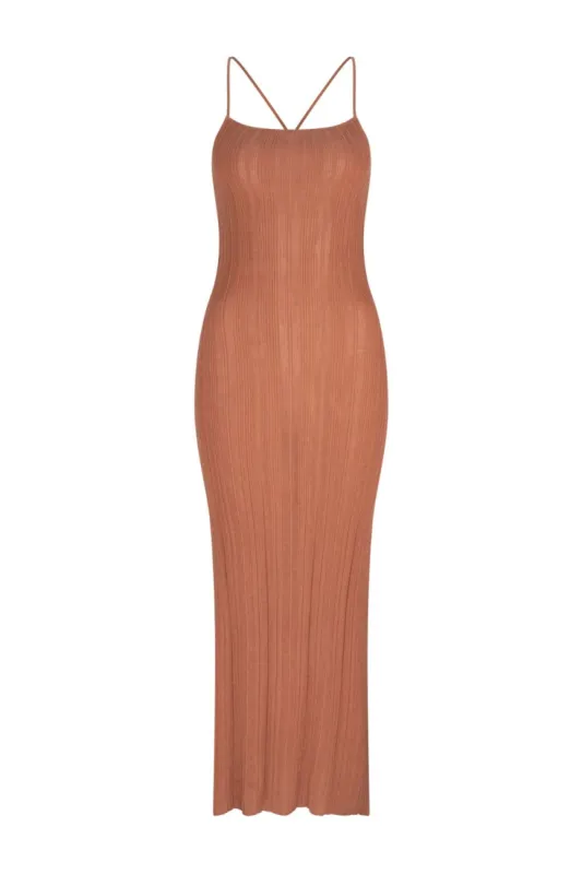 Calypso Blossom Midi Dress - Rust sold by Tigerlily