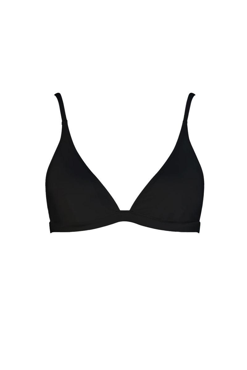 Tigerlily Longline Tri Bikini Top - Black sold by Tigerlily
