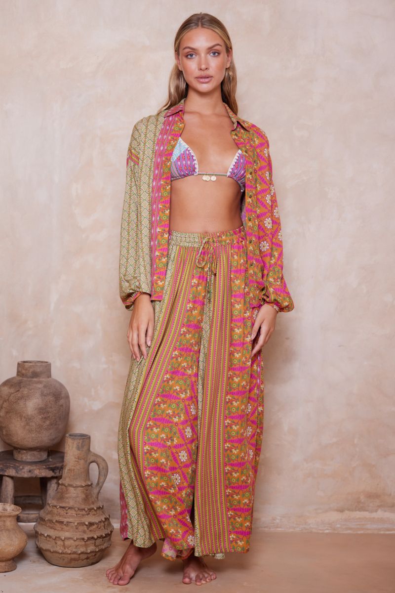 Alora Shani Wide Leg Pant - Alora Pink Stripe sold by Tigerlily product image thumbnail 3