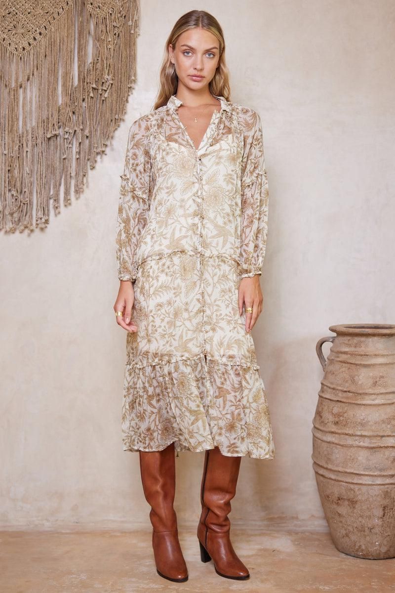 Cordelia Fern Midi Dress - Ivory sold by Tigerlily product image thumbnail 4