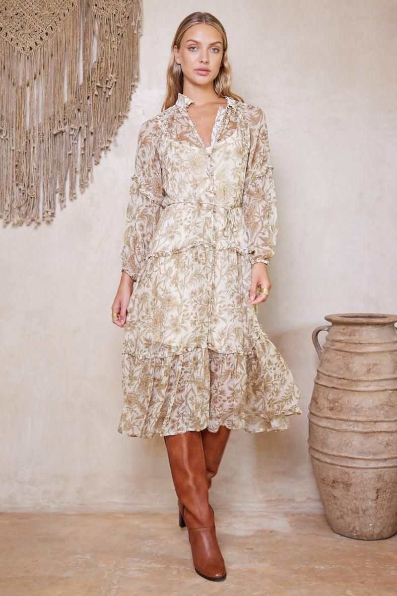 Cordelia Fern Midi Dress - Ivory sold by Tigerlily product image thumbnail 2