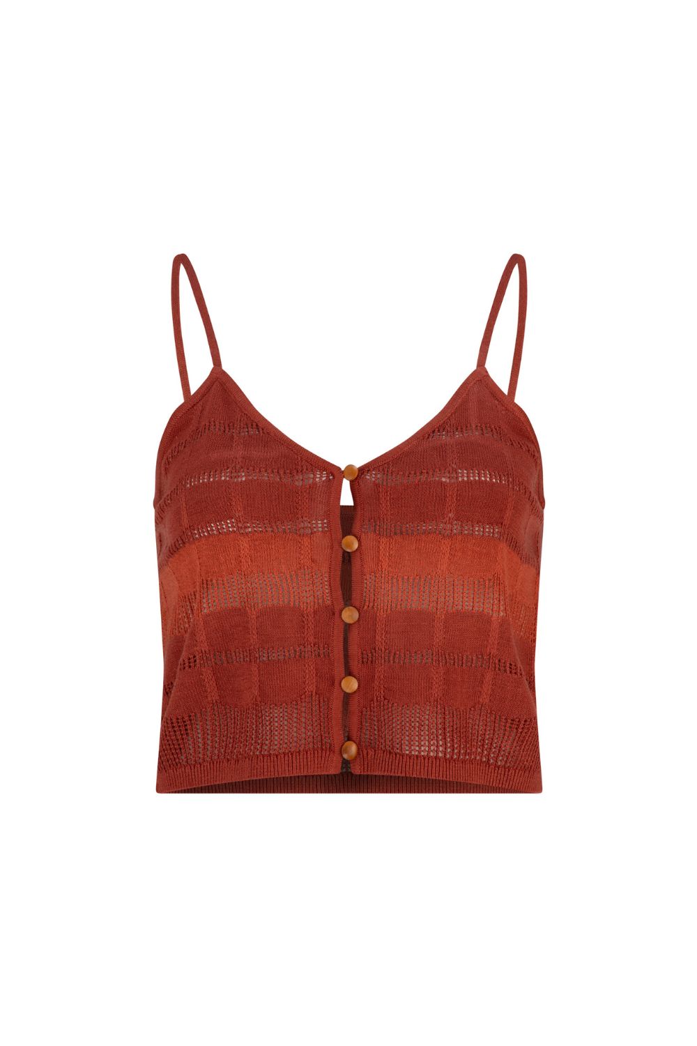 Elisenda Katya Crop - Terracotta sold by Tigerlily