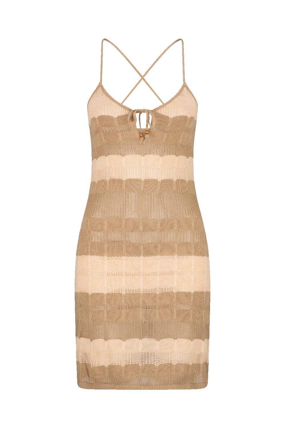 Elisenda Ashanti Mini Dress - Biscuit sold by Tigerlily