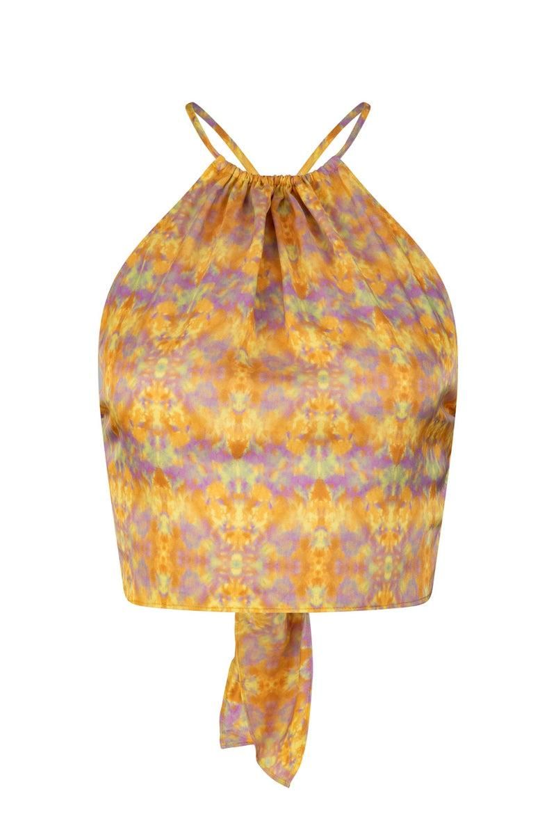Yasmin Saffron High Neck Top - Kaleidoscope Gold sold by Tigerlily product image thumbnail 2