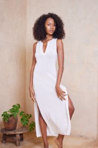 Marella Candace Sleeveless Midi Dress - White sold by Tigerlily