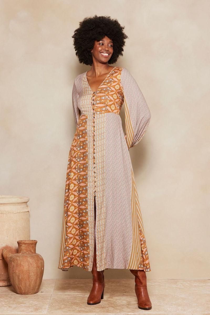 Alora Iola Maxi Dress - Alora Tan Stripe sold by Tigerlily product image thumbnail 3