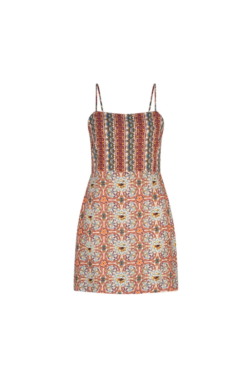 Monarch Selena Mini Dress - Coral Tile sold by Tigerlily