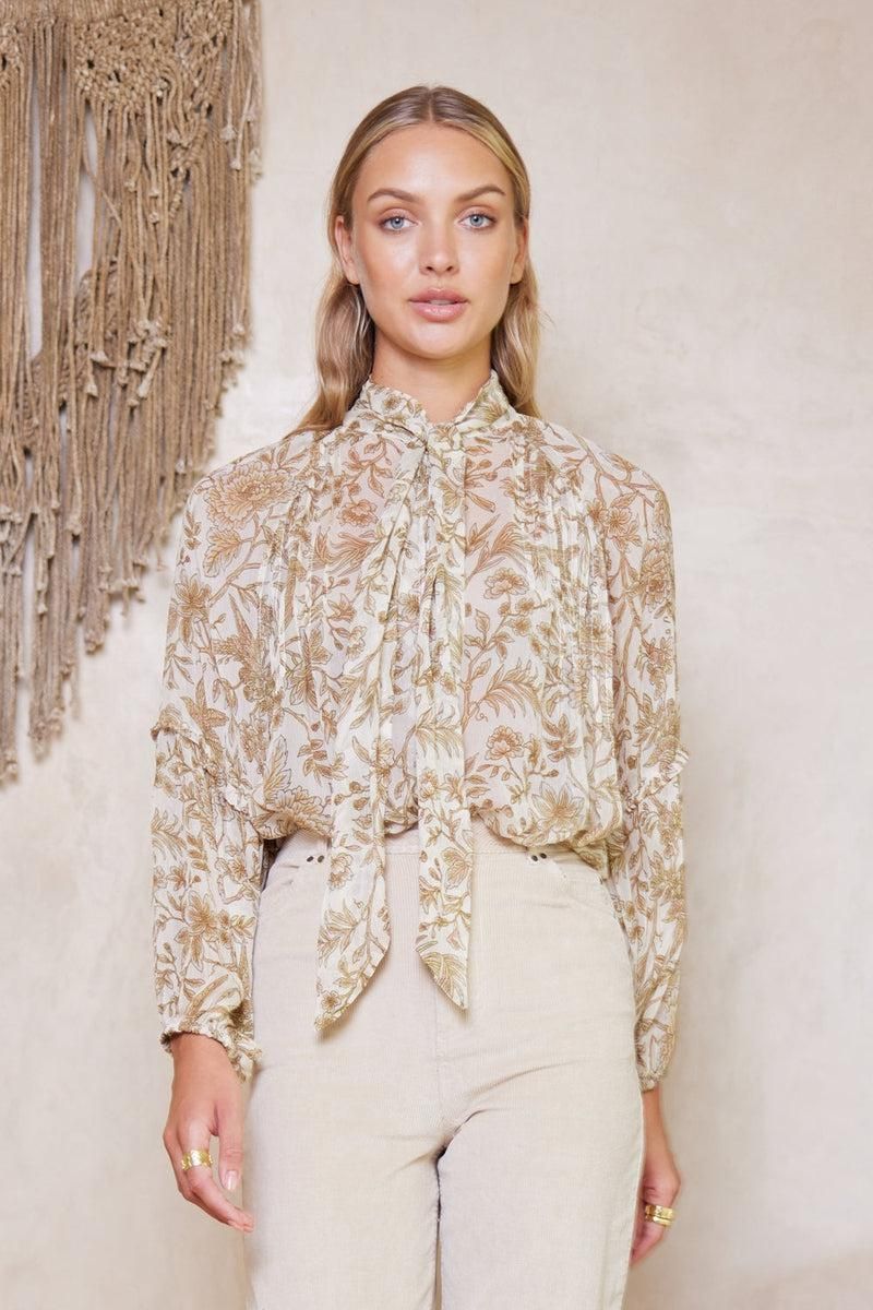 Cordelia Frida Bow Neck Blouse - Ivory sold by Tigerlily product image thumbnail 2