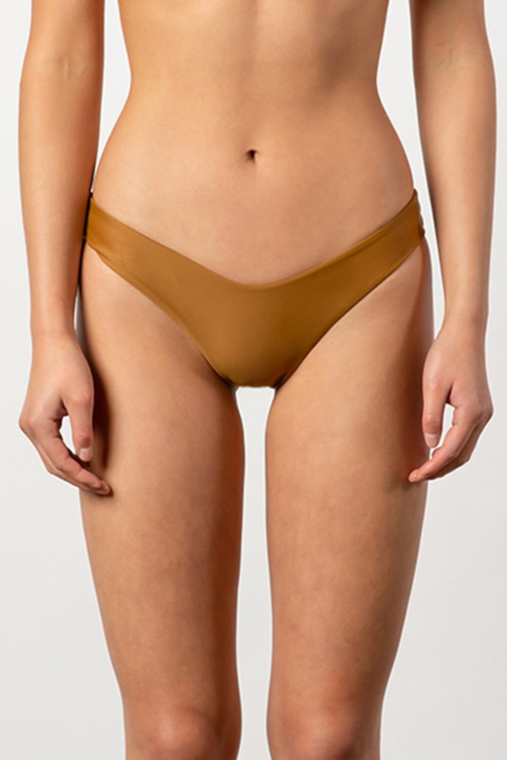 Tigerlily Niki Bikini Bottom - Bronze sold by Tigerlily