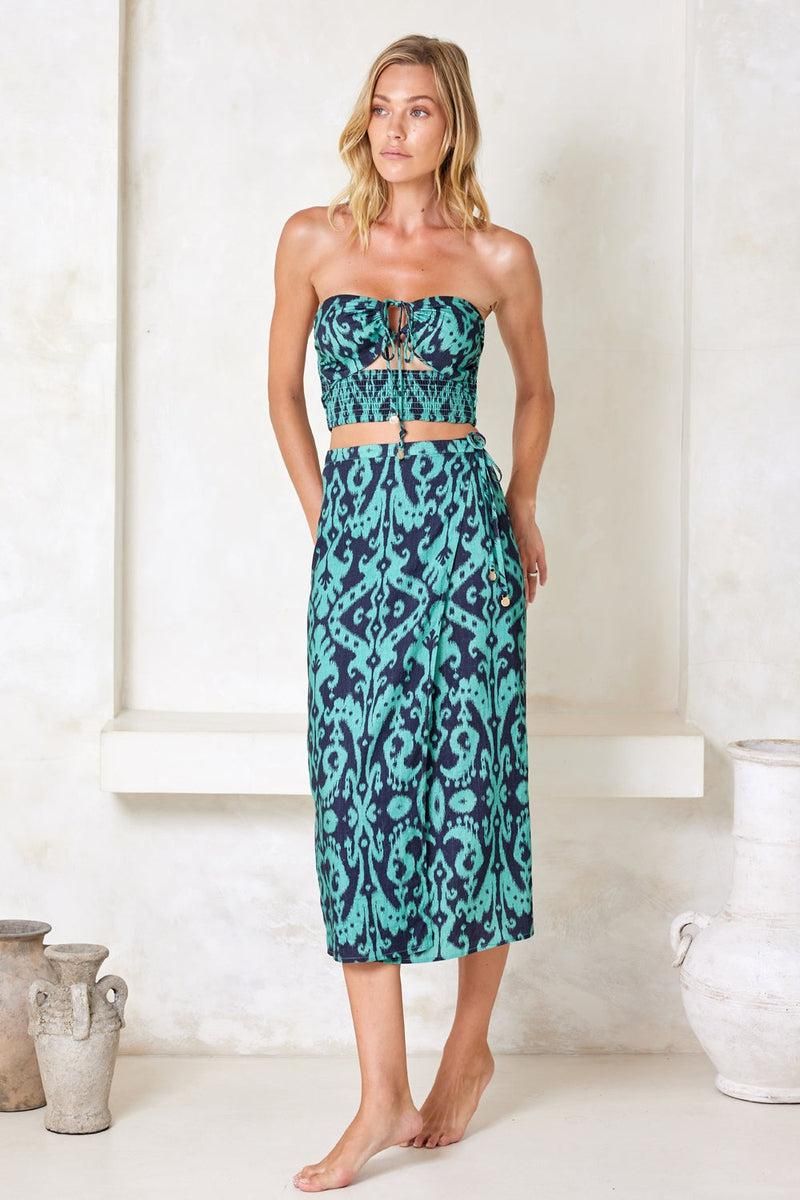 Kiriana Dinah Maxi Skirt - Juniper sold by Tigerlily product image thumbnail 6