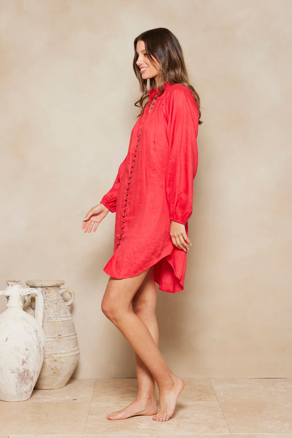 Isadora Lorena Shirt Dress - Watermelon sold by Tigerlily product image thumbnail 5