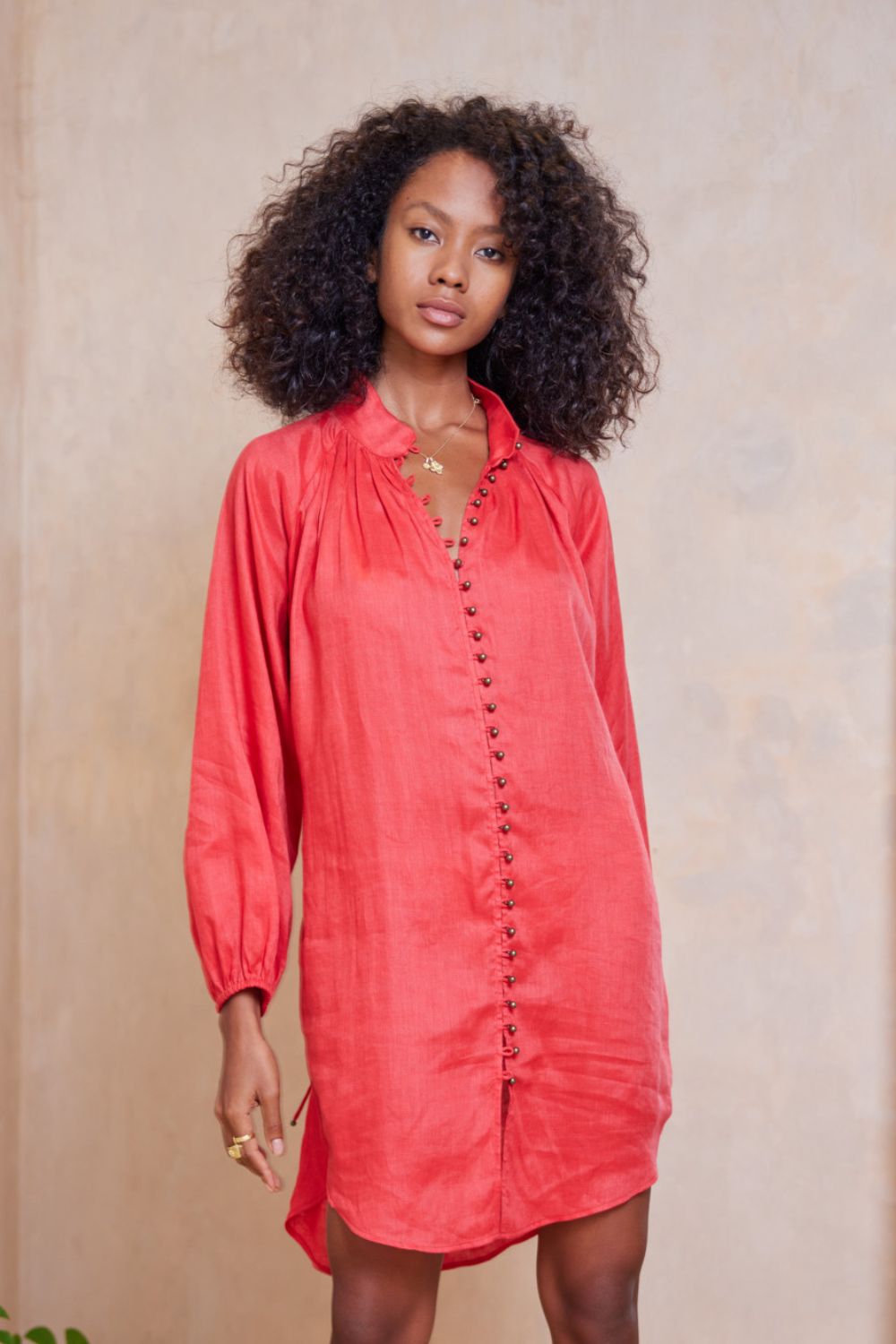 Isadora Lorena Shirt Dress - Watermelon sold by Tigerlily product image thumbnail 2