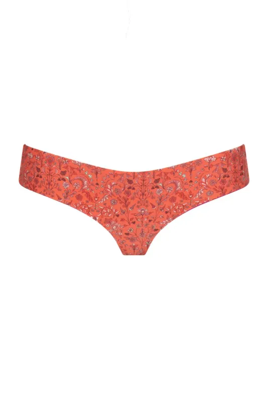 Alexandria Zehra Bikini Bottom Reversible - Raspberry/Orange Floral sold by Tigerlily