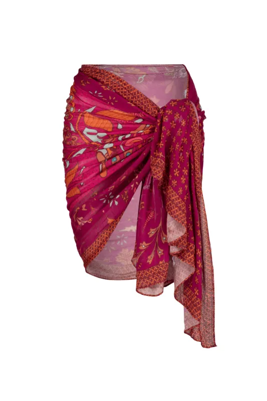 Alexandria Sarong - Raspberry sold by Tigerlily