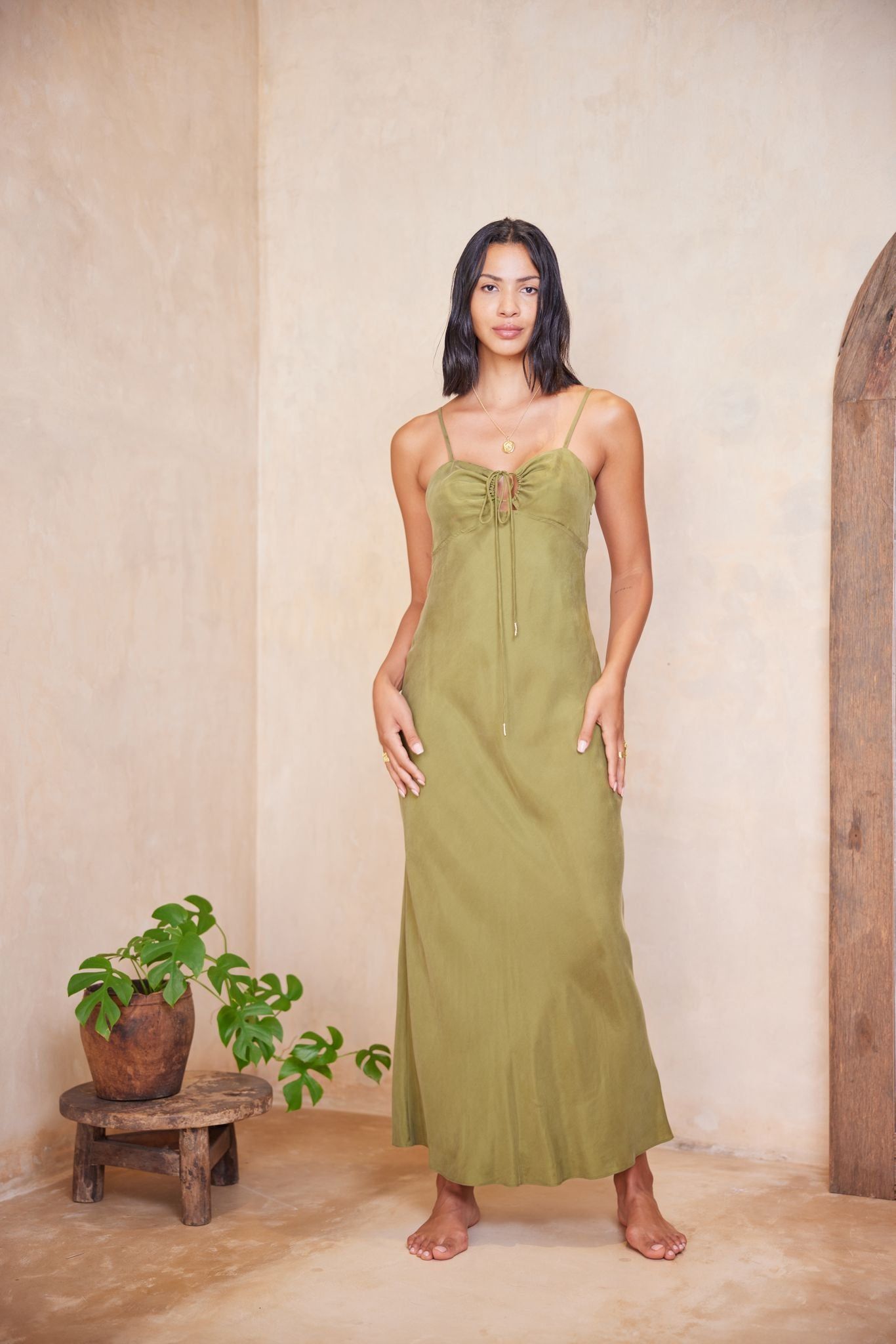 Cinzia Arielle Maxi Dress - Olive sold by Tigerlily product image thumbnail 2