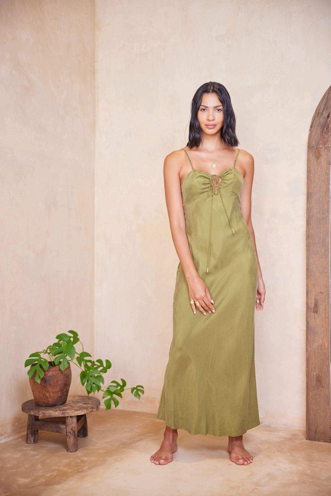 Cinzia Arielle Maxi Dress - Olive sold by Tigerlily product image thumbnail 3