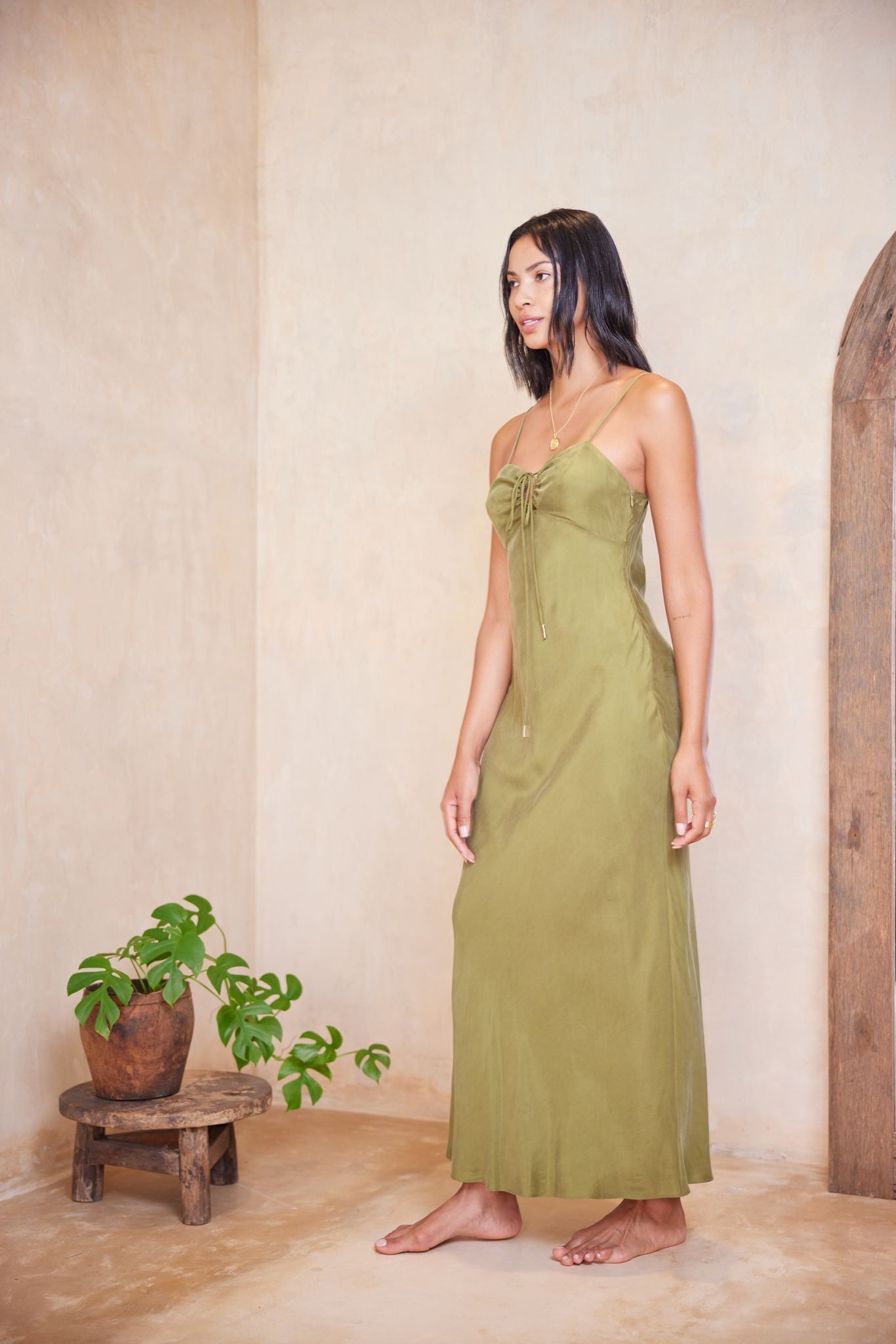Cinzia Arielle Maxi Dress - Olive sold by Tigerlily product image thumbnail 5