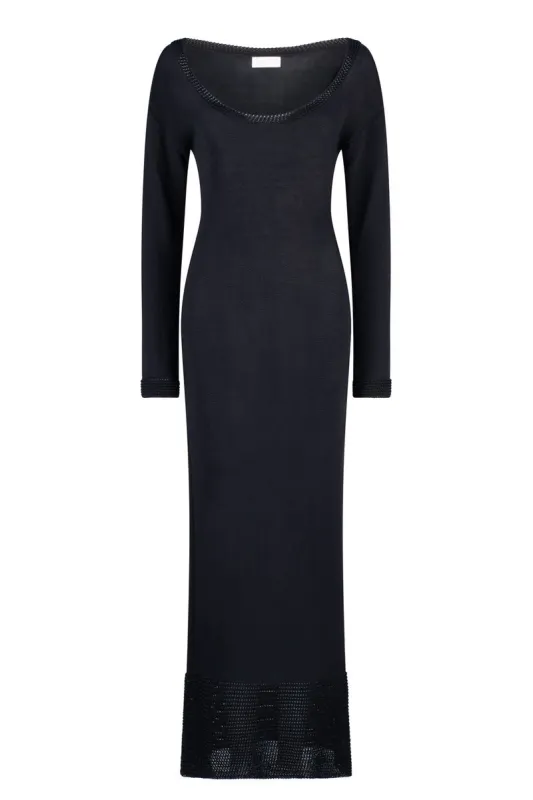 Nixie Teia Midi Dress - Black sold by Tigerlily