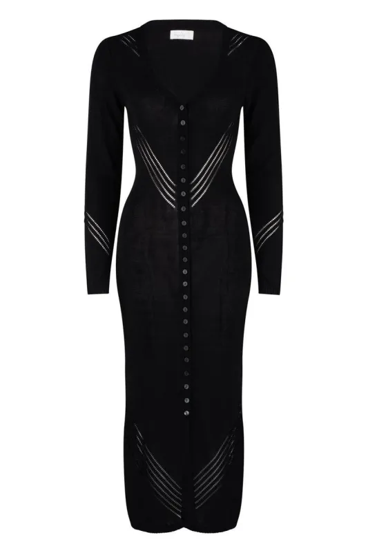 Priya Danika Knit Dress - Black made by Tigerlily