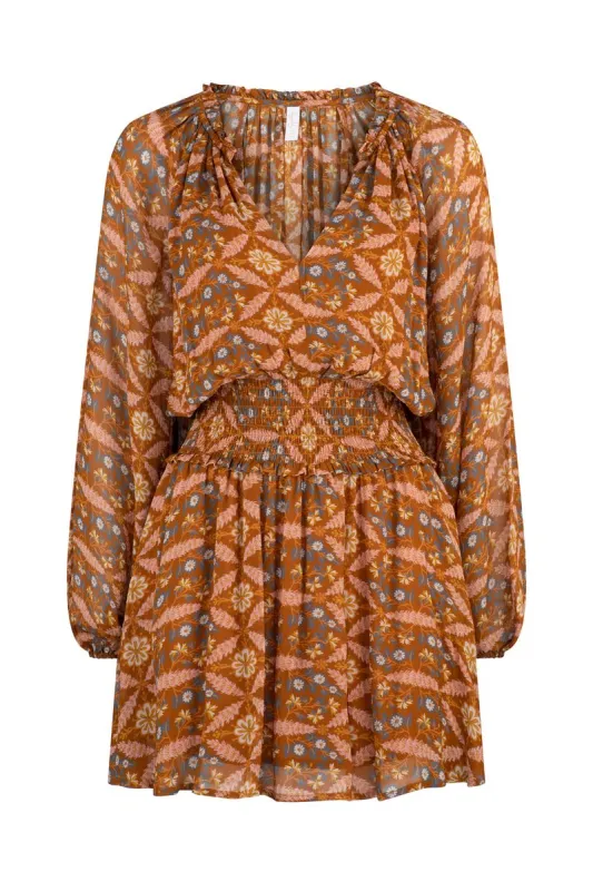 Alora Priya Mini Dress - Desert Dust sold by Tigerlily