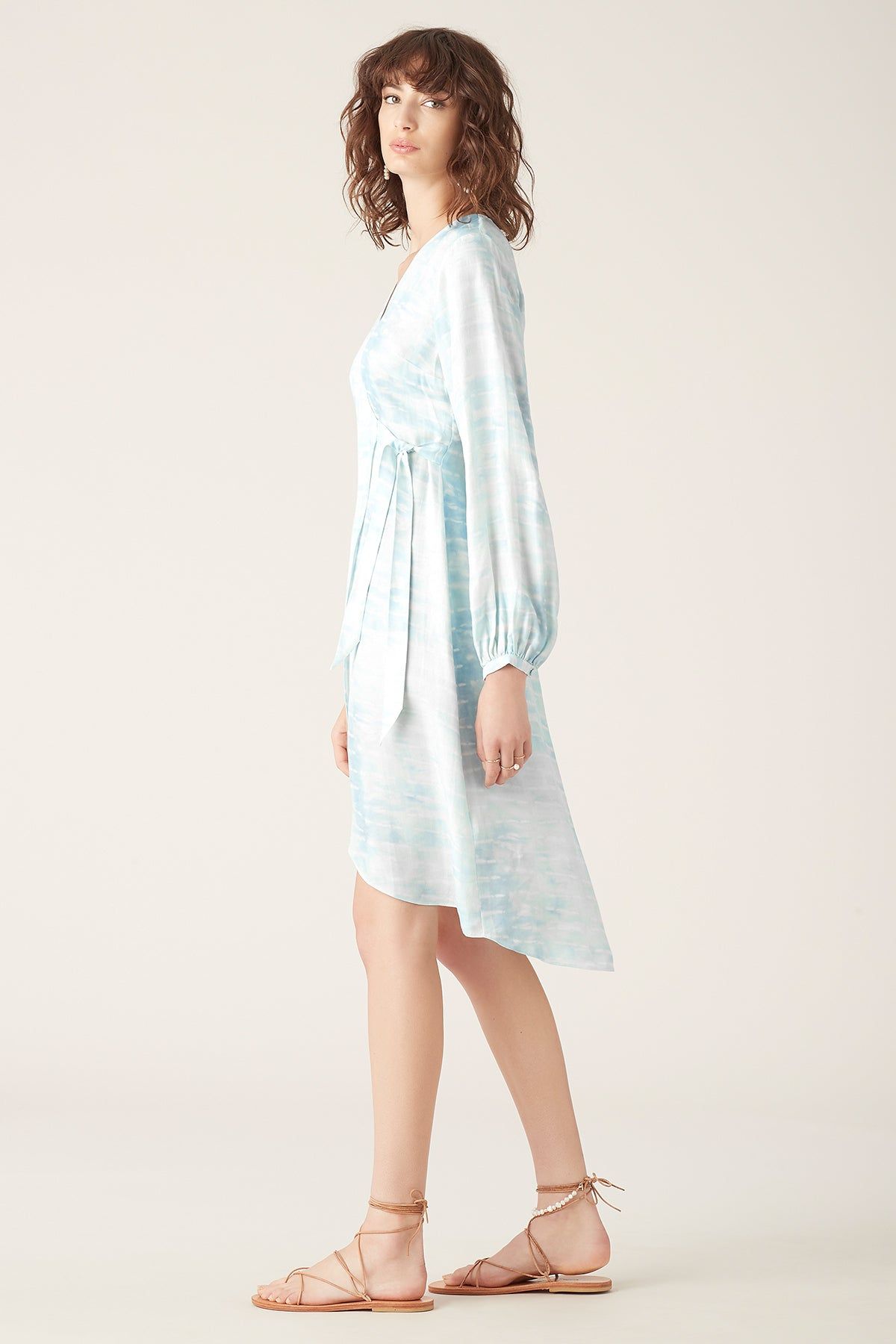 Saras Wrap Mini Dress - Blue sold by Tigerlily product image thumbnail 2