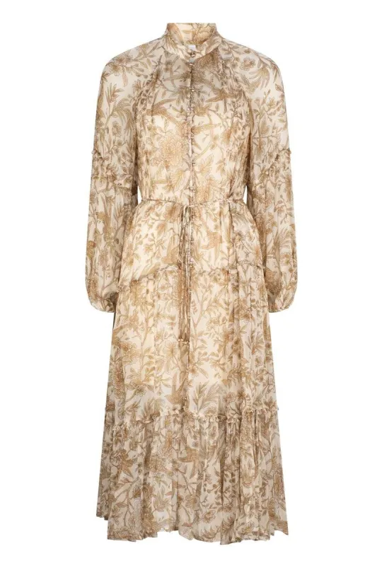 Cordelia Fern Midi Dress - Ivory made by Tigerlily