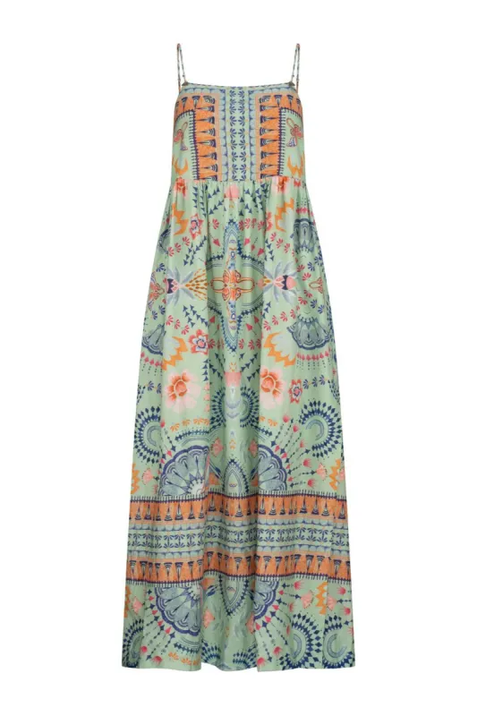 Wandering Folk Hyacinth Maxi Dress - Pistachio sold by Tigerlily