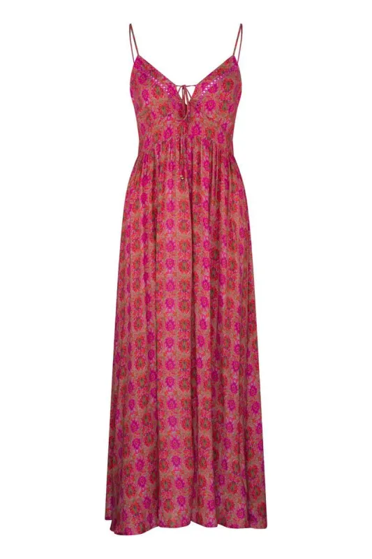 Eliza Teja Maxi Dress - Pink Ornate sold by Tigerlily