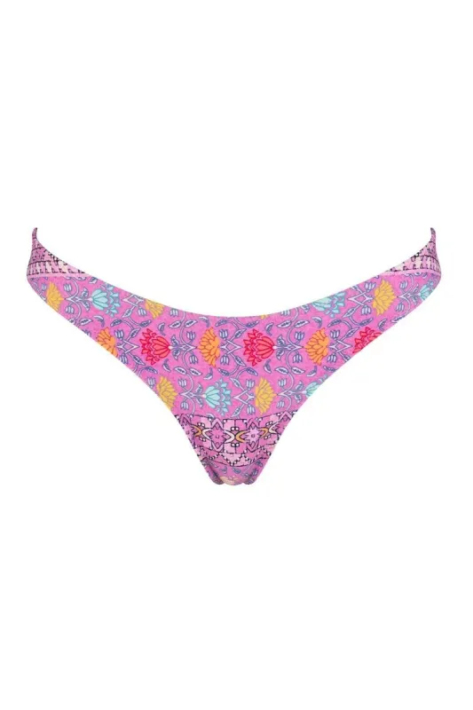 Rosalie Niki Bikini Bottom - Purple Blossom sold by Tigerlily
